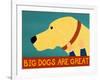 Big Dogs Are Great Yellow-Stephen Huneck-Framed Giclee Print