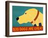 Big Dogs Are Great Yellow-Stephen Huneck-Framed Giclee Print