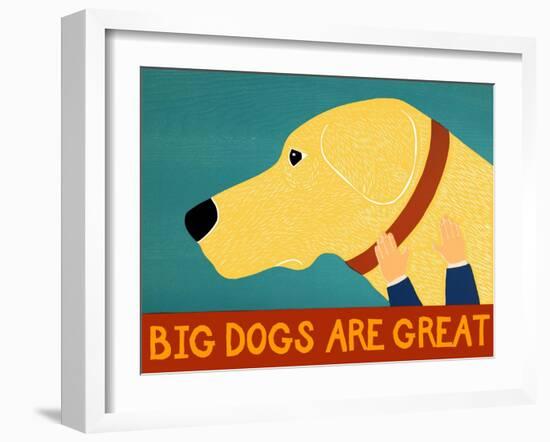 Big Dogs Are Great Yellow-Stephen Huneck-Framed Giclee Print