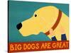 Big Dogs Are Great Yellow-Stephen Huneck-Stretched Canvas