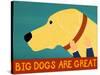 Big Dogs Are Great Yellow-Stephen Huneck-Stretched Canvas