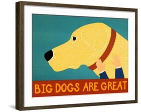 Big Dogs Are Great Yellow-Stephen Huneck-Framed Giclee Print