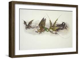 Big Dragons Eat Little Dragons, 1979-Wayne Anderson-Framed Giclee Print