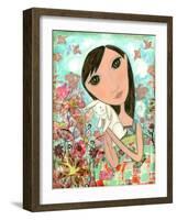 Big Eyed Bunny Girl-Wyanne-Framed Giclee Print