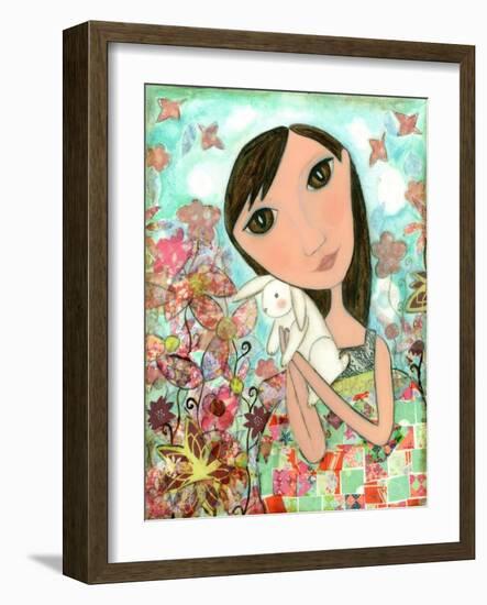 Big Eyed Bunny Girl-Wyanne-Framed Giclee Print