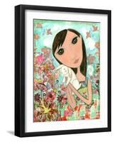 Big Eyed Bunny Girl-Wyanne-Framed Giclee Print