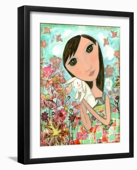 Big Eyed Bunny Girl-Wyanne-Framed Giclee Print