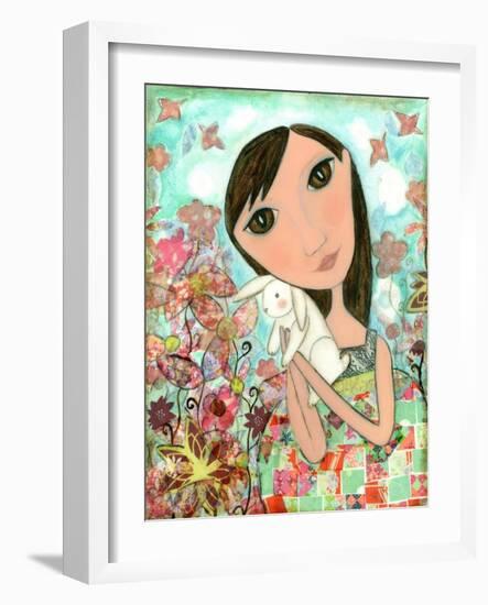 Big Eyed Bunny Girl-Wyanne-Framed Giclee Print