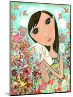 Big Eyed Bunny Girl-Wyanne-Mounted Giclee Print