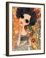 Big Eyed Girl a Birdy Told Me-Wyanne-Framed Giclee Print