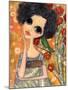 Big Eyed Girl a Birdy Told Me-Wyanne-Mounted Giclee Print