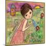 Big Eyed Girl Au Revoir-Wyanne-Mounted Giclee Print