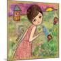 Big Eyed Girl Au Revoir-Wyanne-Mounted Giclee Print