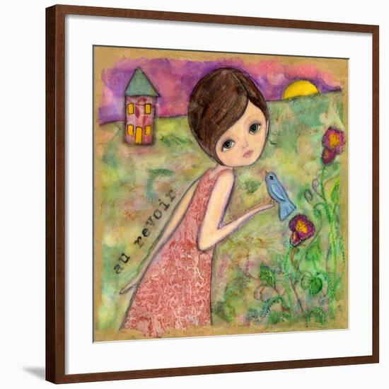 Big Eyed Girl Au Revoir-Wyanne-Framed Giclee Print