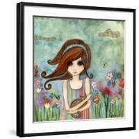 Big Eyed Girl Bad Kitty-Wyanne-Framed Giclee Print