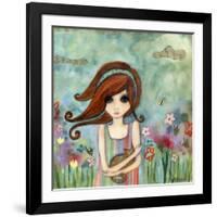 Big Eyed Girl Bad Kitty-Wyanne-Framed Giclee Print