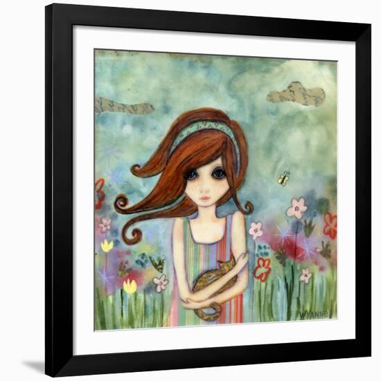 Big Eyed Girl Bad Kitty-Wyanne-Framed Giclee Print