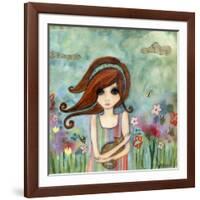 Big Eyed Girl Bad Kitty-Wyanne-Framed Giclee Print