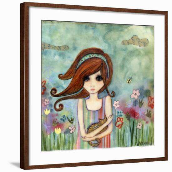 Big Eyed Girl Bad Kitty-Wyanne-Framed Giclee Print