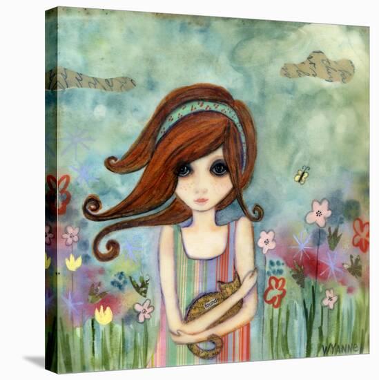 Big Eyed Girl Bad Kitty-Wyanne-Stretched Canvas