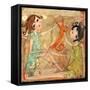 Big Eyed Girl Best Friends-Wyanne-Framed Stretched Canvas