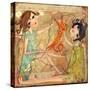 Big Eyed Girl Best Friends-Wyanne-Stretched Canvas