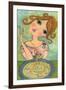 Big Eyed Girl Bon Appetit-Wyanne-Framed Giclee Print