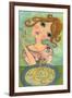 Big Eyed Girl Bon Appetit-Wyanne-Framed Giclee Print