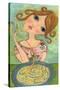 Big Eyed Girl Bon Appetit-Wyanne-Stretched Canvas