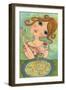 Big Eyed Girl Bon Appetit-Wyanne-Framed Premium Giclee Print