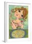 Big Eyed Girl Bon Appetit-Wyanne-Framed Giclee Print