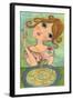 Big Eyed Girl Bon Appetit-Wyanne-Framed Giclee Print