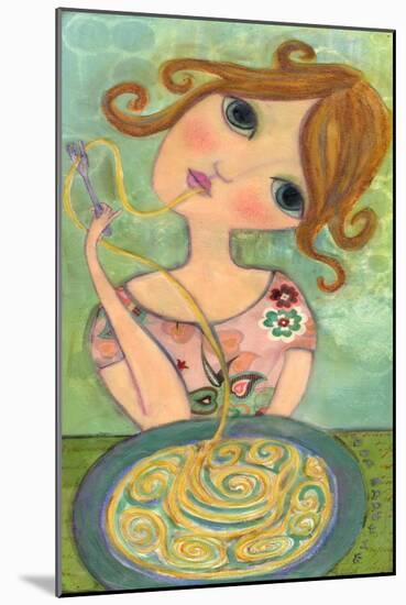 Big Eyed Girl Bon Appetit-Wyanne-Mounted Giclee Print