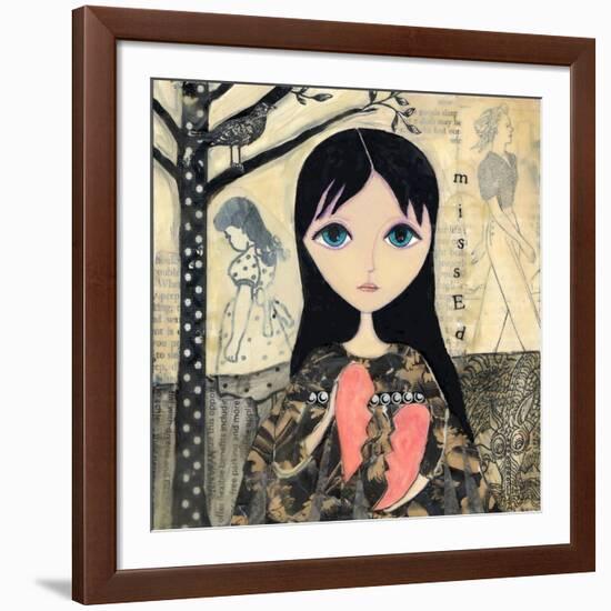 Big Eyed Girl Broken Heart-Wyanne-Framed Giclee Print