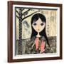 Big Eyed Girl Broken Heart-Wyanne-Framed Giclee Print