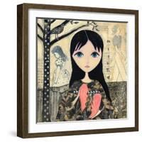 Big Eyed Girl Broken Heart-Wyanne-Framed Giclee Print