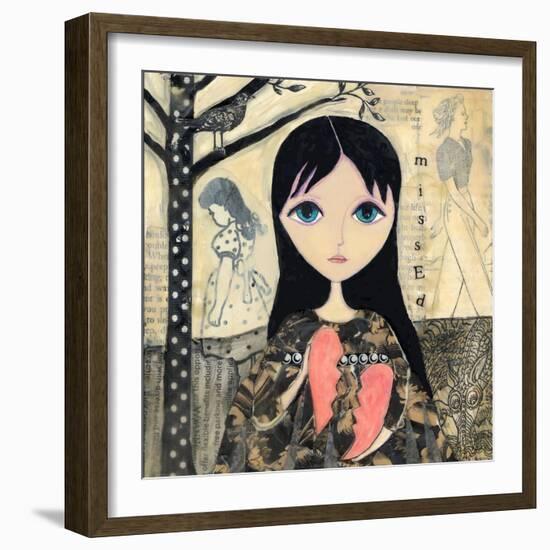 Big Eyed Girl Broken Heart-Wyanne-Framed Giclee Print