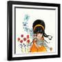 Big Eyed Girl Butterflies and Bees-Wyanne-Framed Giclee Print