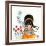 Big Eyed Girl Butterflies and Bees-Wyanne-Framed Giclee Print