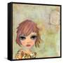 Big Eyed Girl Cloudy Day-Wyanne-Framed Stretched Canvas