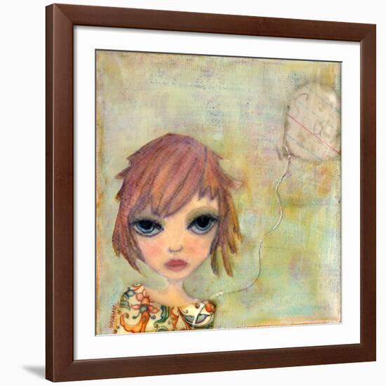 Big Eyed Girl Cloudy Day-Wyanne-Framed Giclee Print