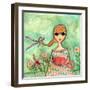 Big Eyed Girl Comfort-Wyanne-Framed Giclee Print