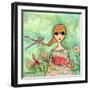 Big Eyed Girl Comfort-Wyanne-Framed Giclee Print