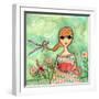 Big Eyed Girl Comfort-Wyanne-Framed Giclee Print