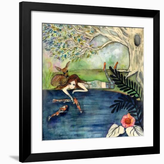 Big Eyed Girl Daydream Believer-Wyanne-Framed Giclee Print