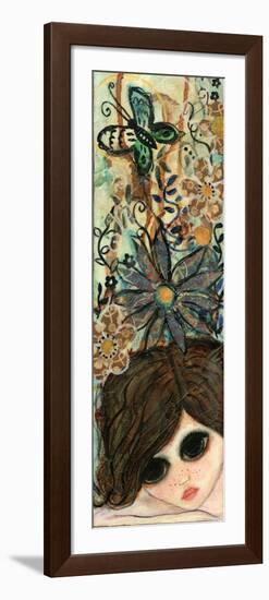 Big Eyed Girl Daydream Garden-Wyanne-Framed Premium Giclee Print