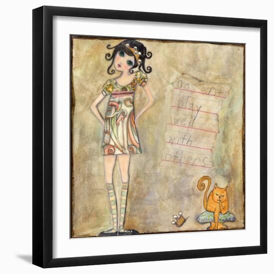 Big Eyed Girl Doesn't Play Well with Others-Wyanne-Framed Giclee Print