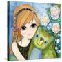 Big Eyed Girl Fast Friends-Wyanne-Stretched Canvas