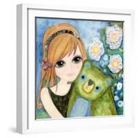 Big Eyed Girl Fast Friends-Wyanne-Framed Giclee Print