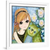 Big Eyed Girl Fast Friends-Wyanne-Framed Giclee Print